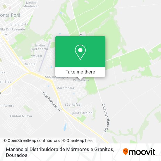 Manancial Distribuidora de Mármores e Granitos map