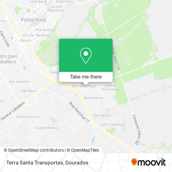 Terra Santa Transportes map