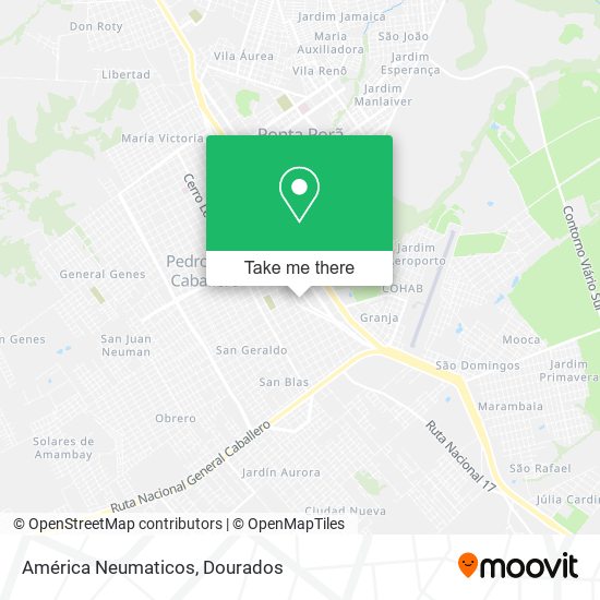 América Neumaticos map