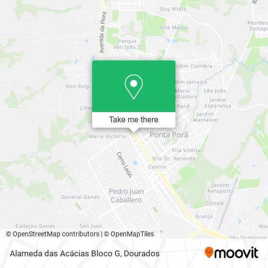 Alameda das Acácias Bloco G map