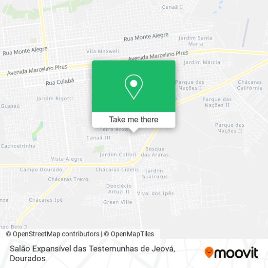 Salão Expansível das Testemunhas de Jeová map