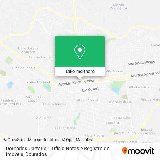 Dourados Cartorio 1 Oficio Notas e Registro de Imoveis map