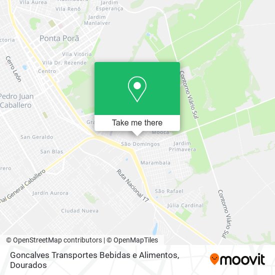 Goncalves Transportes Bebidas e Alimentos map