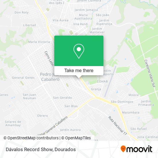 Dávalos Record Show map