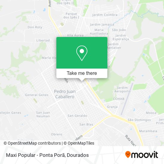 Maxi Popular - Ponta Porã map