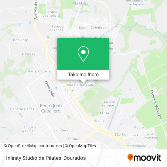 Infinity Studio de Pilates map
