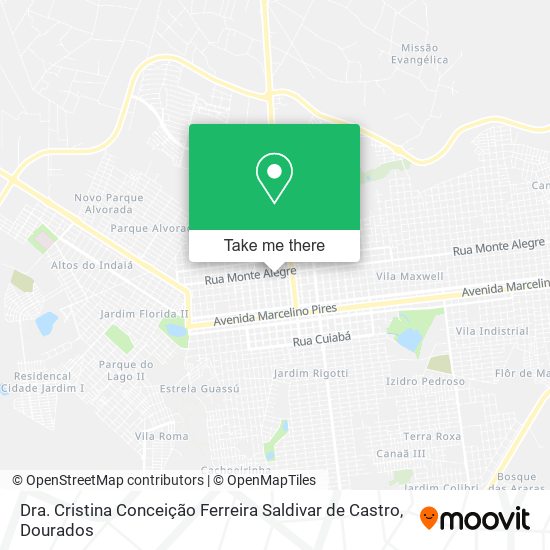 Dra. Cristina Conceição Ferreira Saldivar de Castro map
