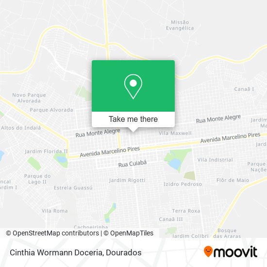 Cinthia Wormann Doceria map