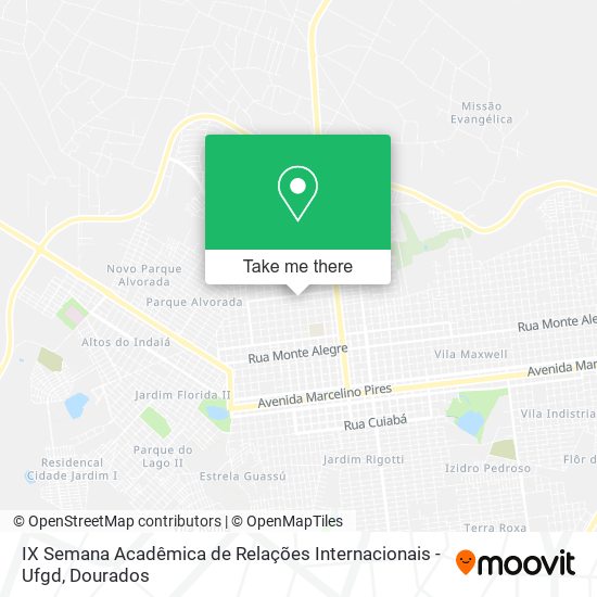 IX Semana Acadêmica de Relações Internacionais - Ufgd map