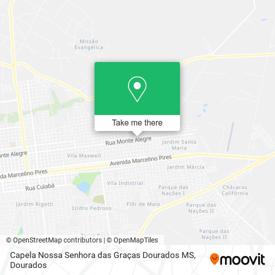 Capela Nossa Senhora das Graças Dourados MS map