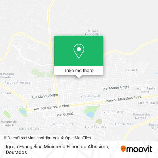 Igreja Evangélica Ministério Filhos do Altíssimo map