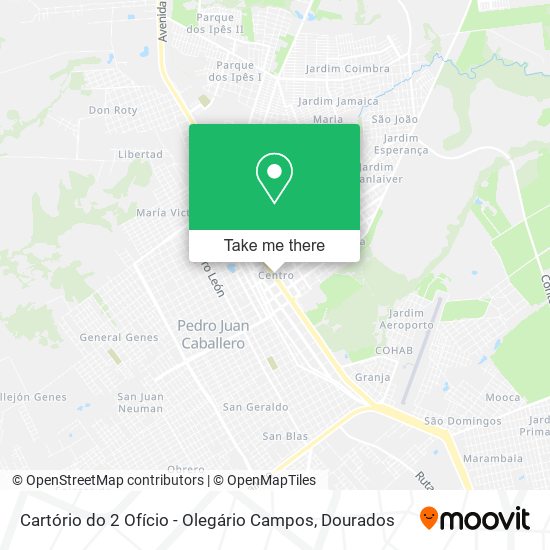 Cartório do 2 Ofício - Olegário Campos map