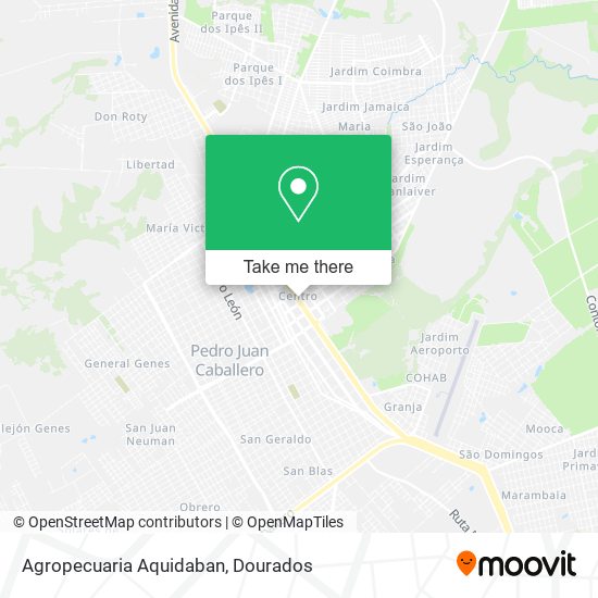 Agropecuaria Aquidaban map