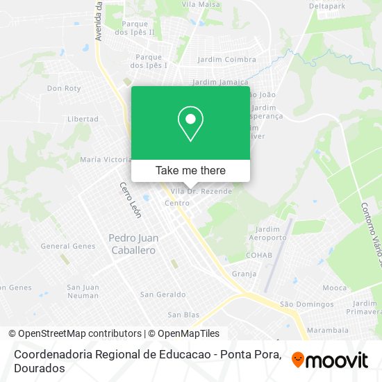 Coordenadoria Regional de Educacao - Ponta Pora map