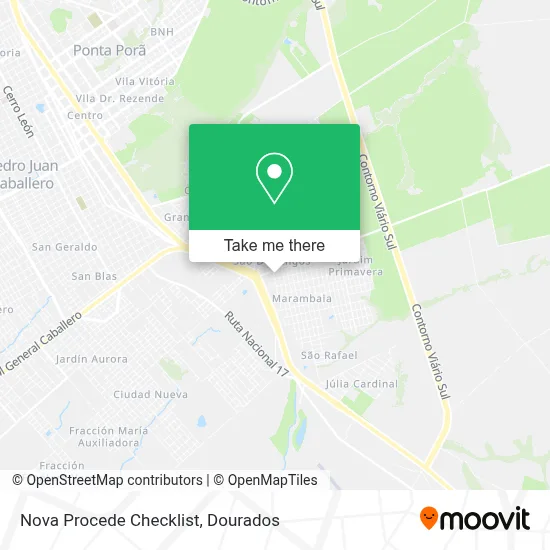 Nova Procede Checklist map