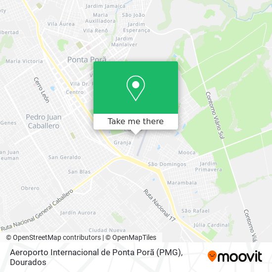 Aeroporto Internacional de Ponta Porã (PMG) map