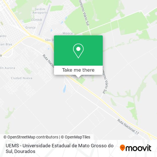 UEMS - Universidade Estadual de Mato Grosso do Sul map