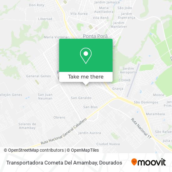 Transportadora Cometa Del Amambay map