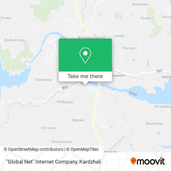 "Global Net" Internet Company map