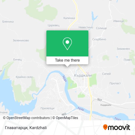 Карта Главатарци