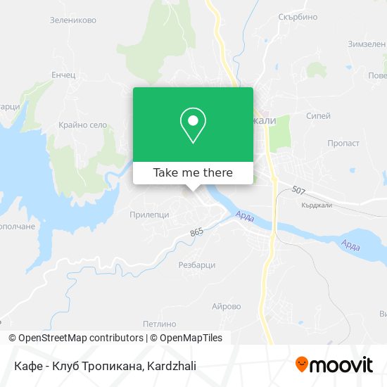 Кафе - Клуб Тропикана map