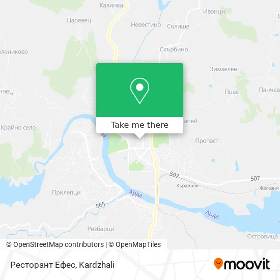 Карта Ресторант Ефес