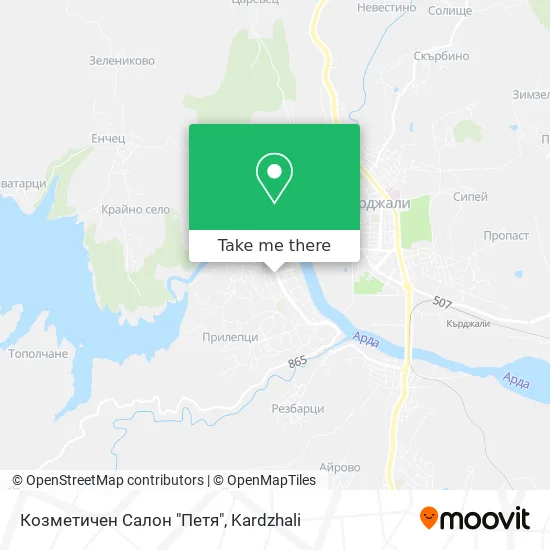 Карта Козметичен Салон "Петя"