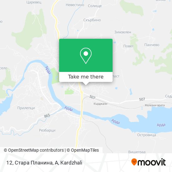 12, Стара Планина, А map