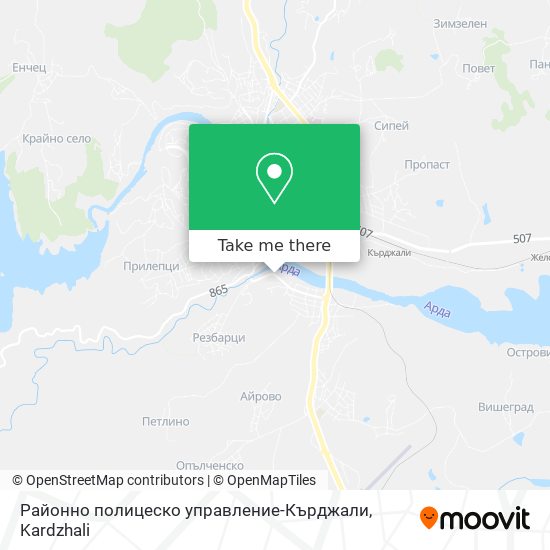 Карта Районно полицеско управление-Кърджали