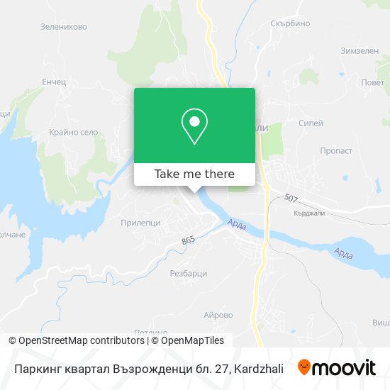 Паркинг квартал Възрожденци бл. 27 map