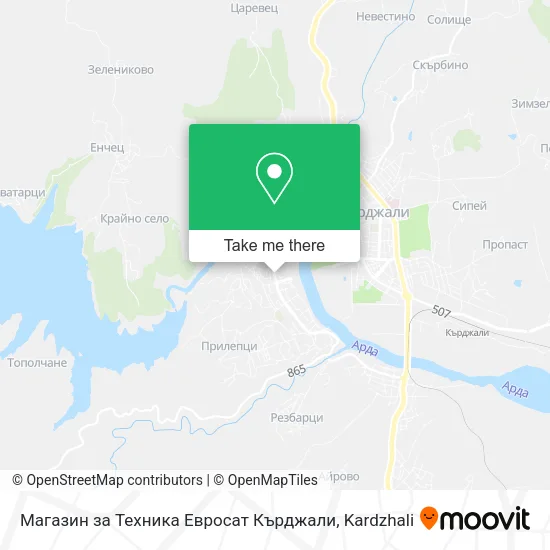 Карта Магазин за Техника Евросат Кърджали