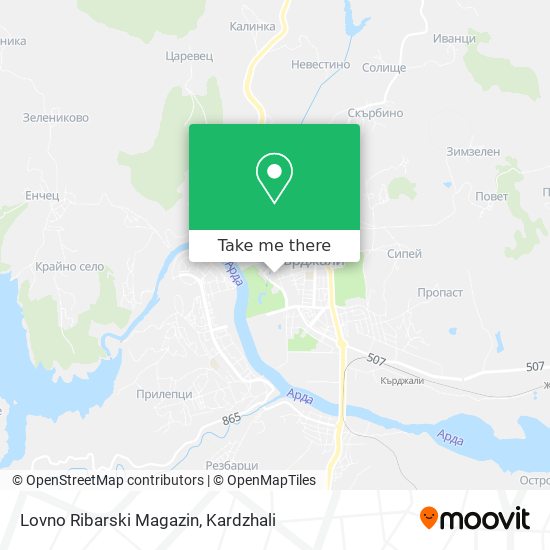 Lovno Ribarski Magazin map