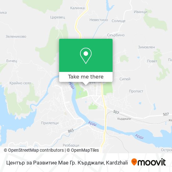 Карта Център за Развитие Мае Гр. Кърджали