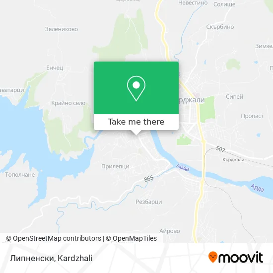 Карта Липненски