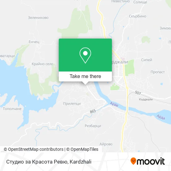 Карта Студио за Красота Ревю