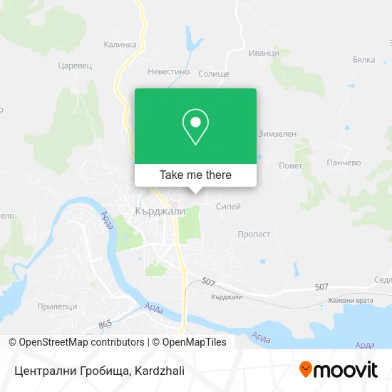Карта Централни Гробища
