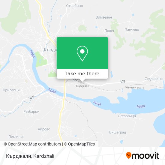 Кърджали map