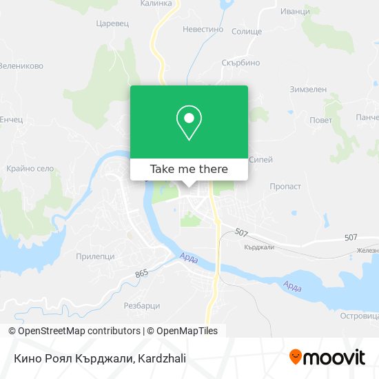 Кино Роял Кърджали map