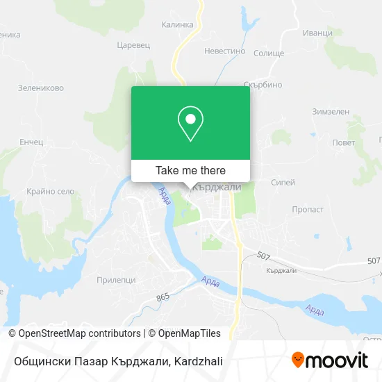 Карта Общински Пазар Кърджали