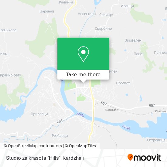 Studio za krasota "Hills" map