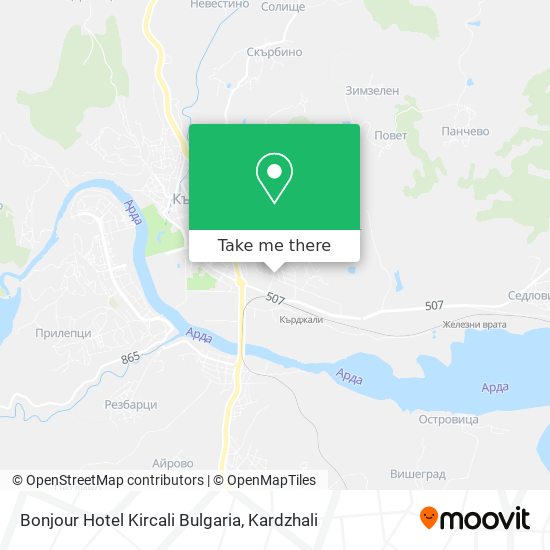 Bonjour Hotel Kircali Bulgaria map