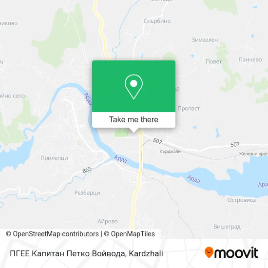 Карта ПГЕЕ Капитан Петко Войвода