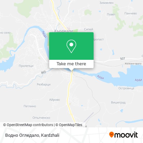 Водно Огледало map