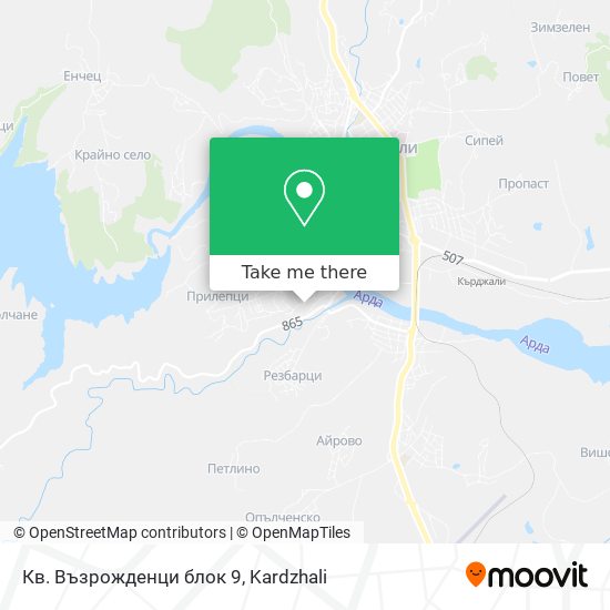 Кв. Възрожденци блок 9 map