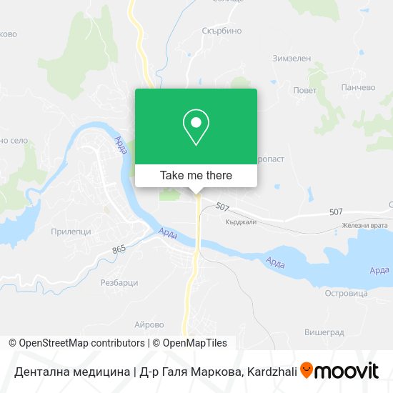 Карта Дентална медицина | Д-р  Галя Маркова