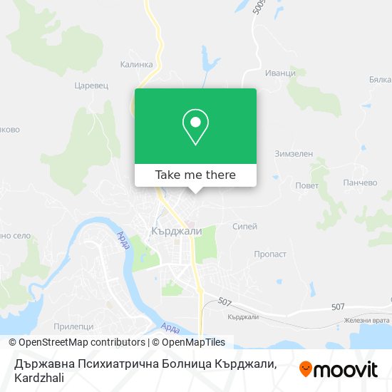 Държавна Психиатрична Болница Кърджали map