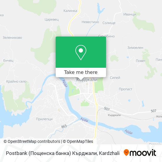 Postbank (Пощенска банка) Кърджали map