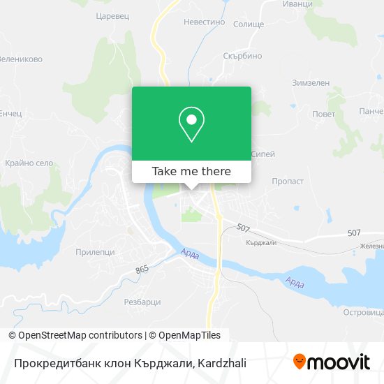 Прокредитбанк клон Кърджали map