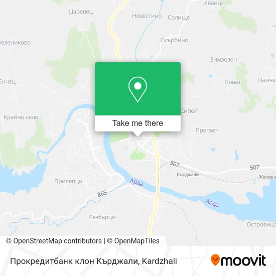 Карта Прокредитбанк клон Кърджали