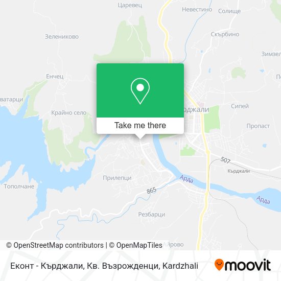 Карта Еконт - Кърджали, Кв. Възрожденци
